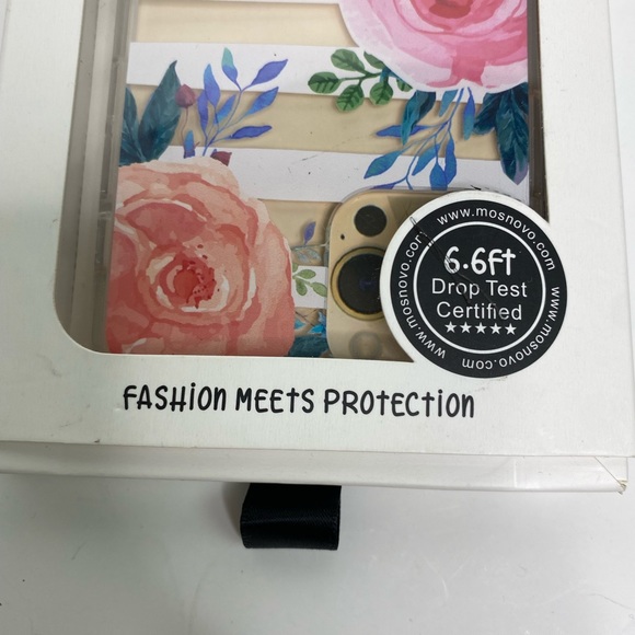 iPhone 12 Pro Case NEW in Box from Mosnova Floral and Rose Print Clear - Picture 4 of 4